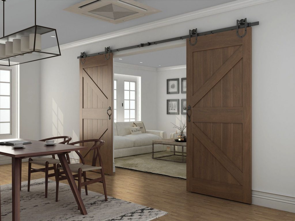 open floor plan ideas - plant a barn door