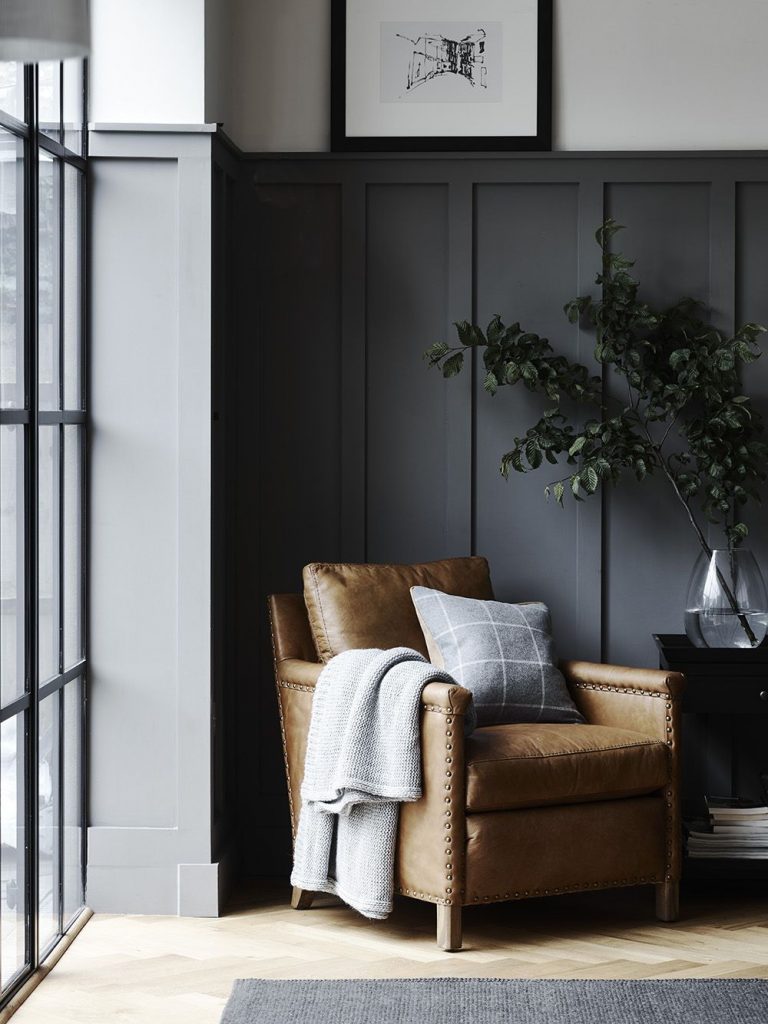 wall paneling ideas - go back to black