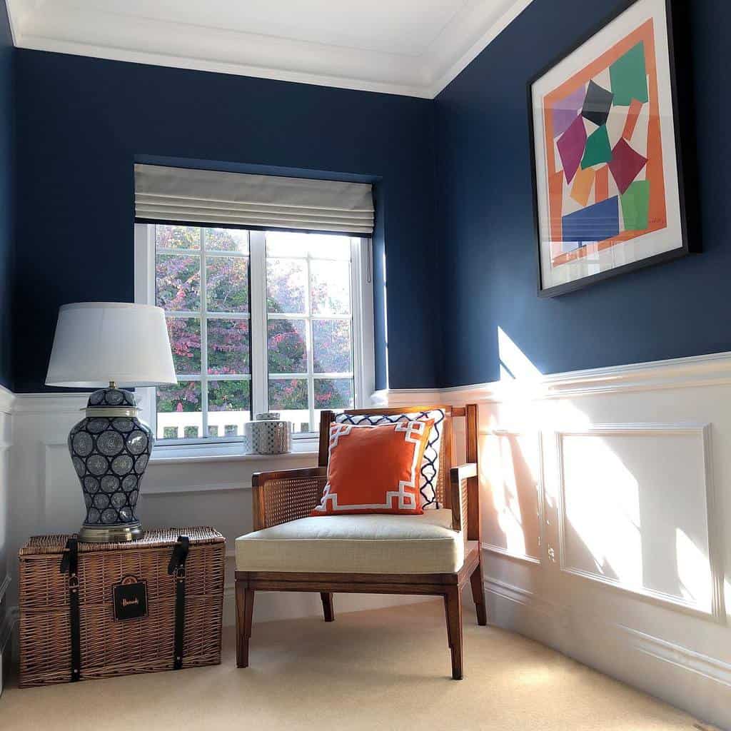 wall paneling ideas - half wall moulding