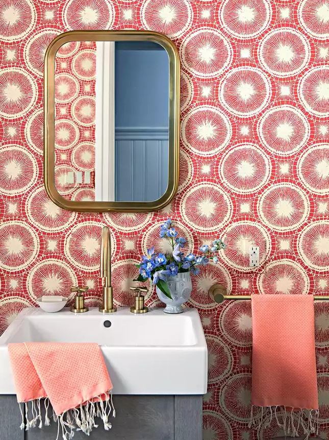 bathroom backsplash ideas - waterproof wallpaper