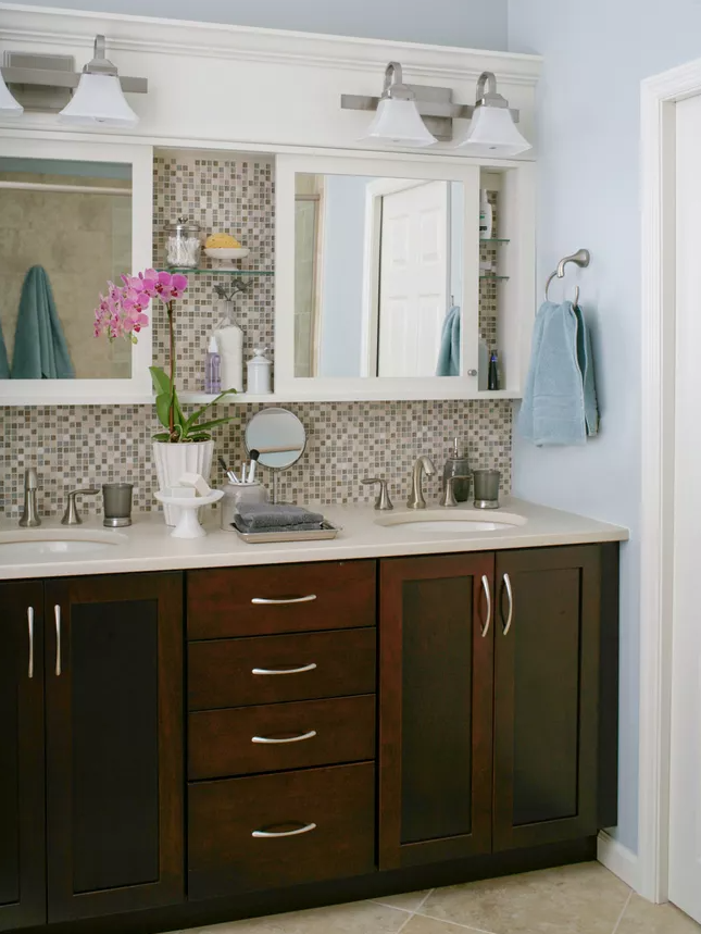 mosaic tile bathroom backsplash remodel