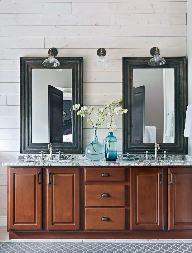 rustic backsplash for bathroom