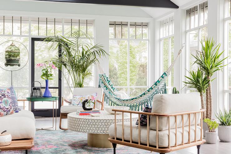 sunroom decorating ideas - use hammock