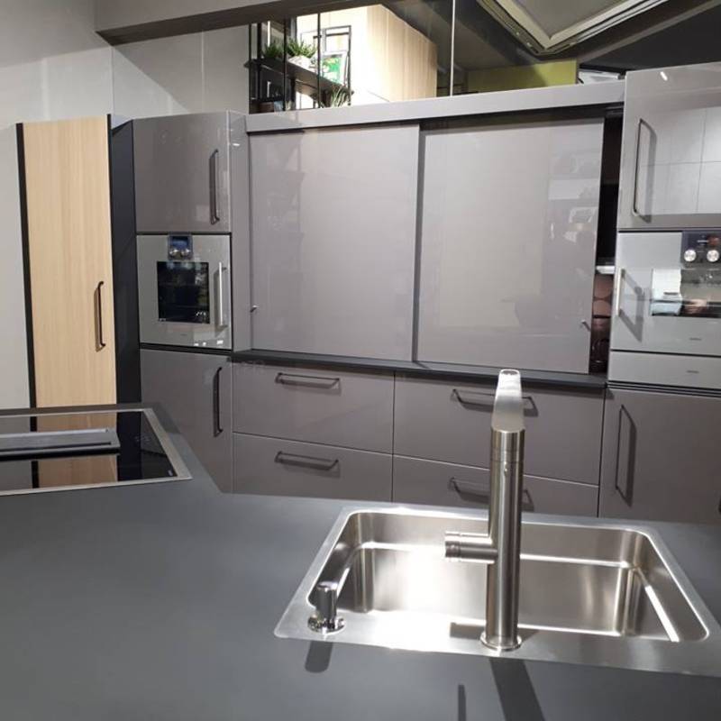 small kitchen cabinet design with sliding door