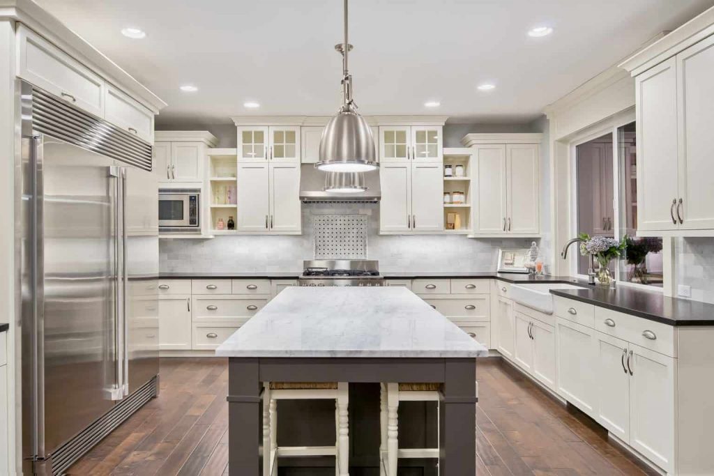 small kitchen design - add double bank wall cabinets