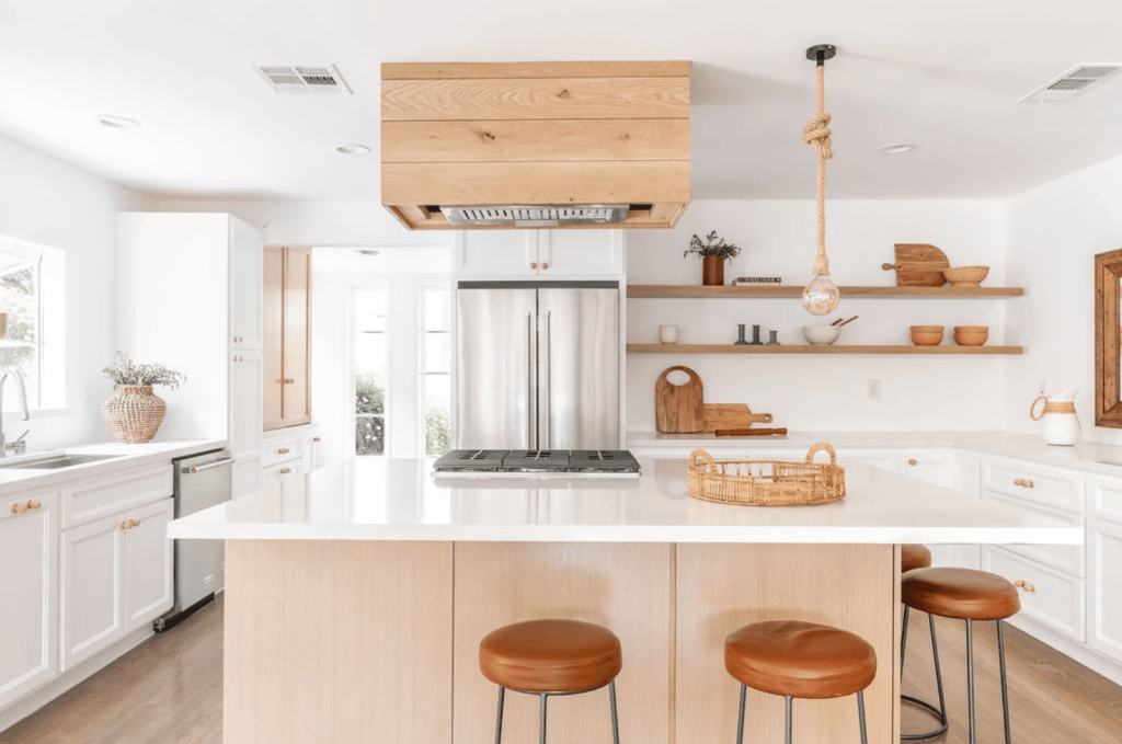 small kitchen design - lighter wood finishes