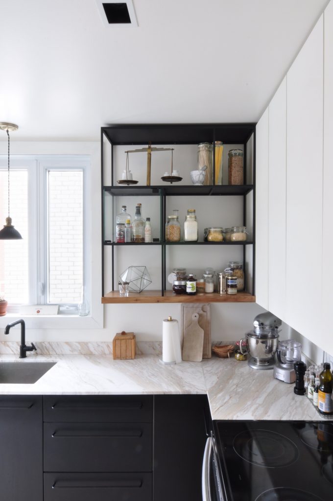small kitchen ideas - small kitchen design ideas - tired shelving