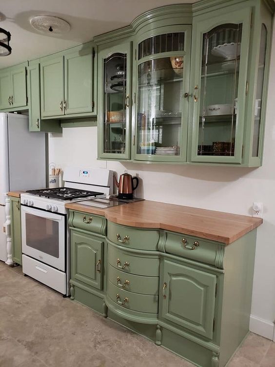 kitchen color schemes - rustic type