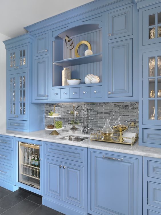kitchen color schemes - skyblue