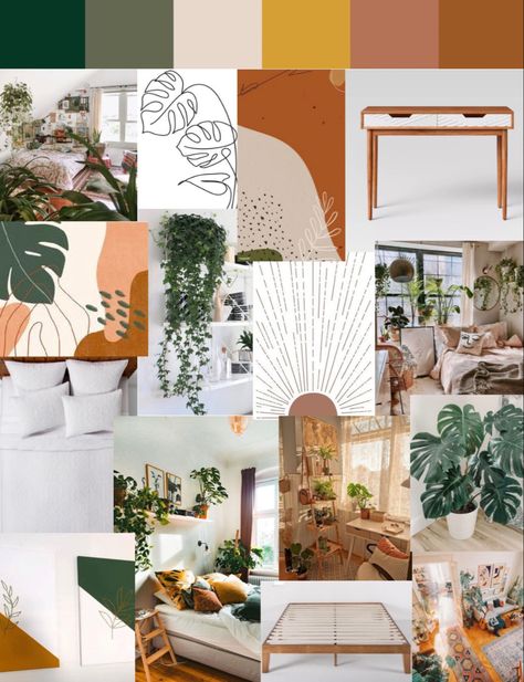bedroom mood board - earthiness