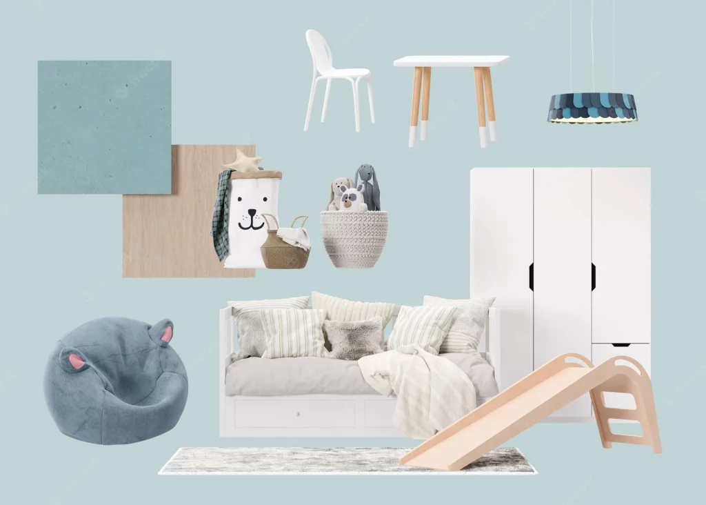 bedroom mood board - set one focal point