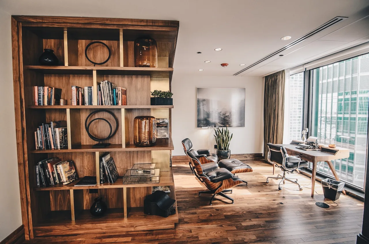 Photo-of-A-Wooden-Bookshelf