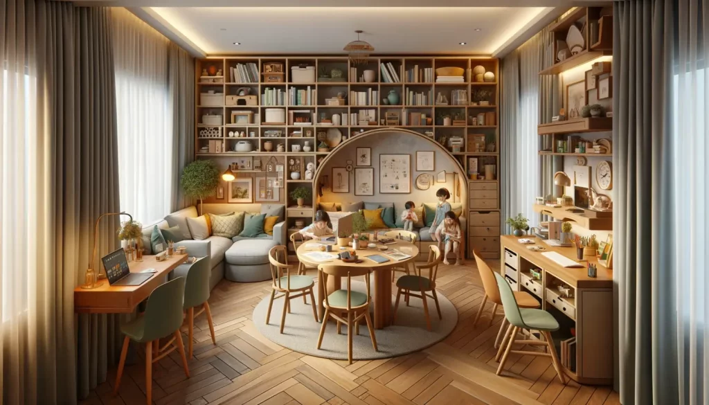multi-purpose dining room in a small home