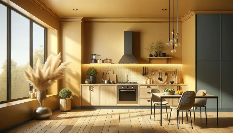 Glidden honey-beige color in home interior