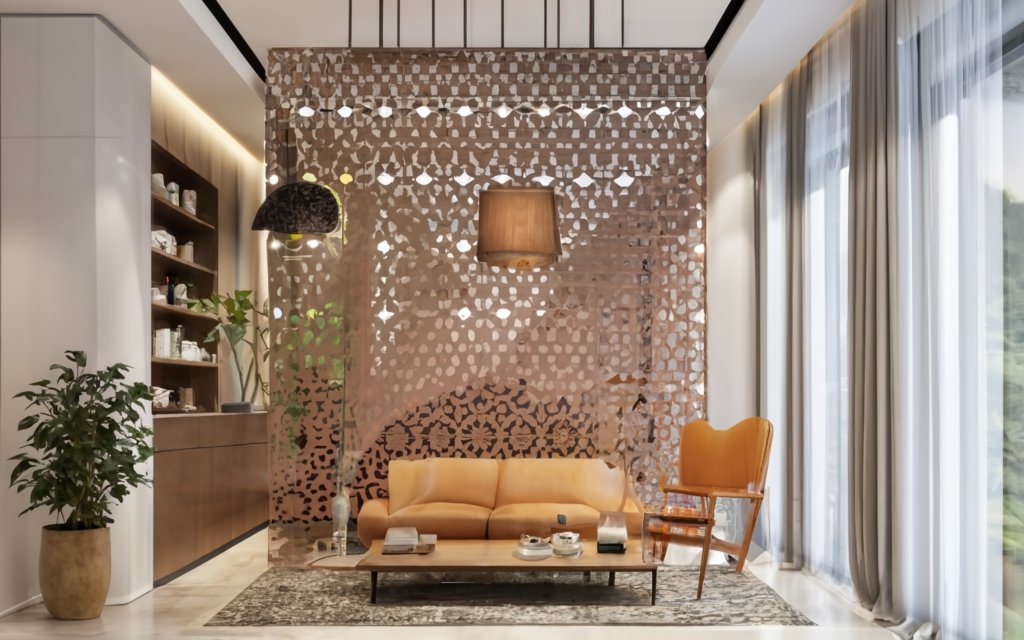 Hanging room divider