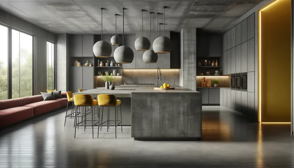 Home-interior-with-concrete-accents
