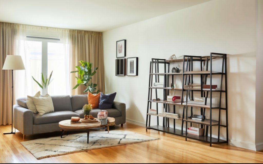 Magazine racks as room divider
