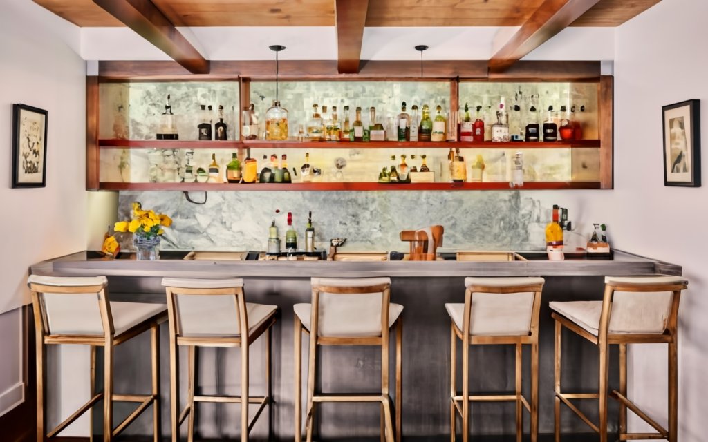 Maximize seating area in Home Bar