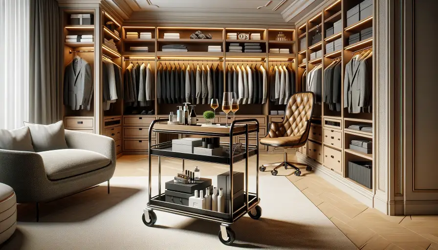 Moveable rack in walk-in closet