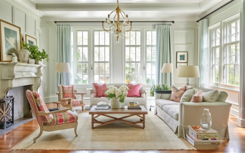 all-white modern farmhouse