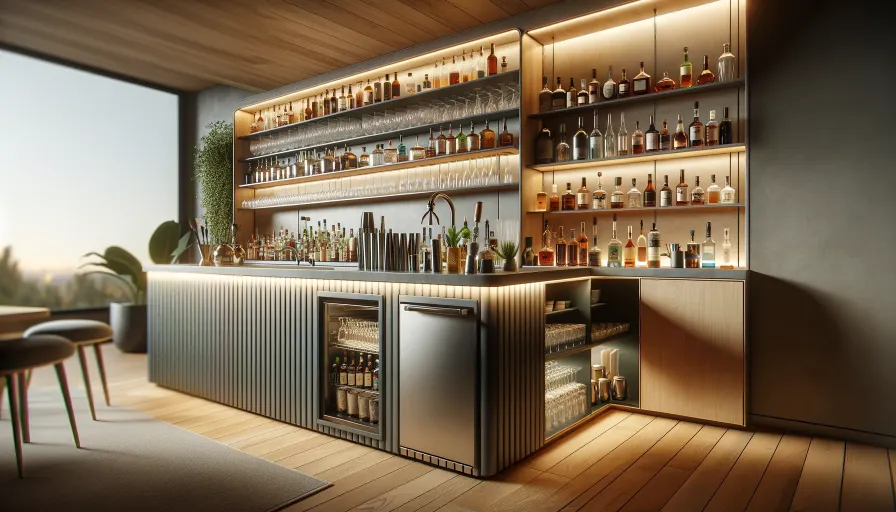 back bar in home bar
