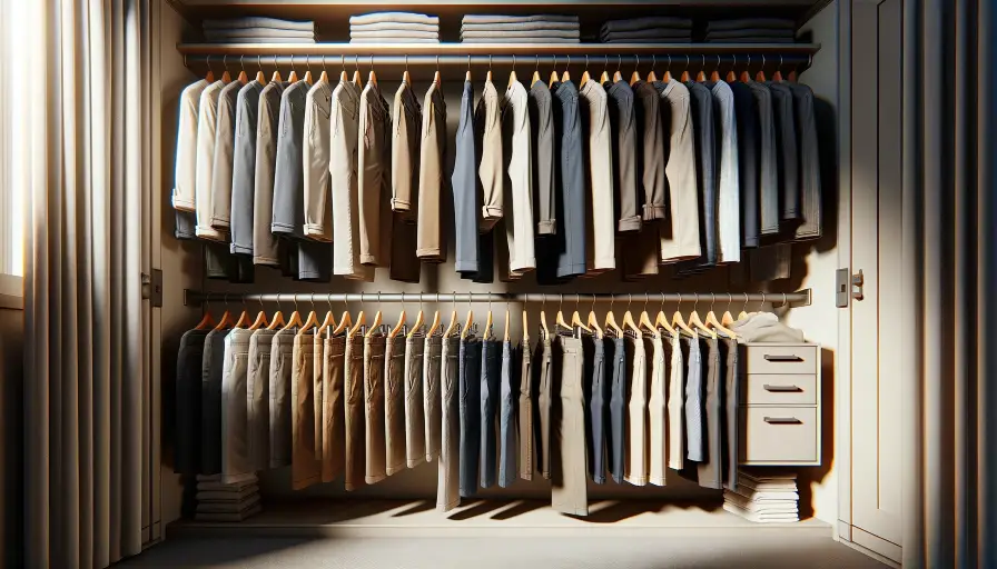 double-rod in walk-in closet