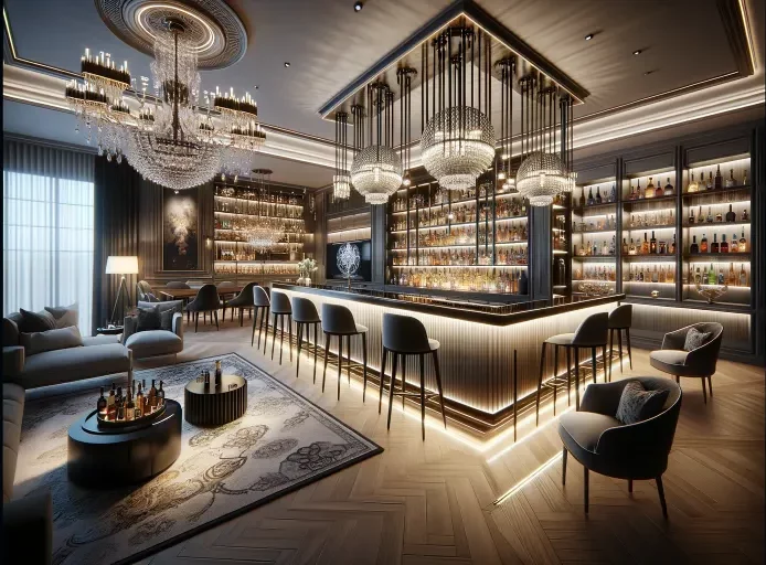 lighting in home bar