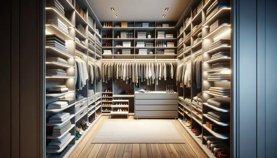 walk-in closet shelving