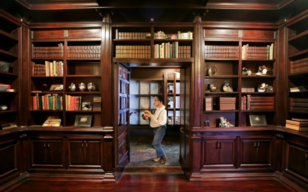 Behind the Bookcase