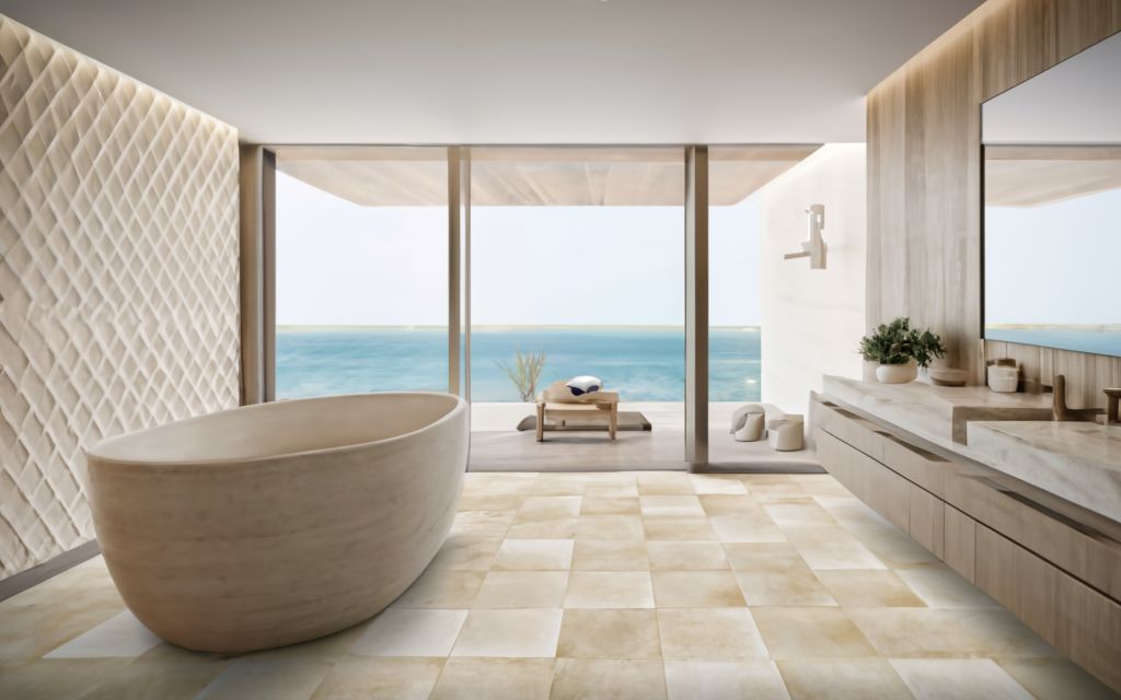 Earthy Tone Bathroom Tiles