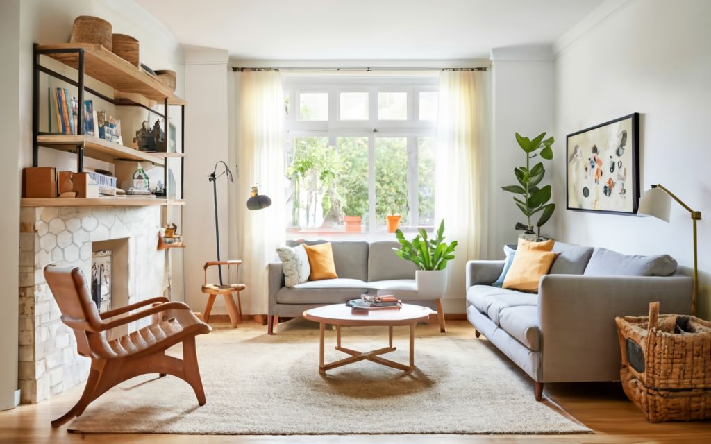 Avoid leaving gaps between furniture and walls