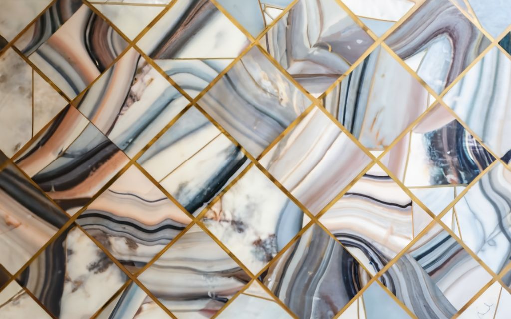 Marble with mother of pearl inlaid
