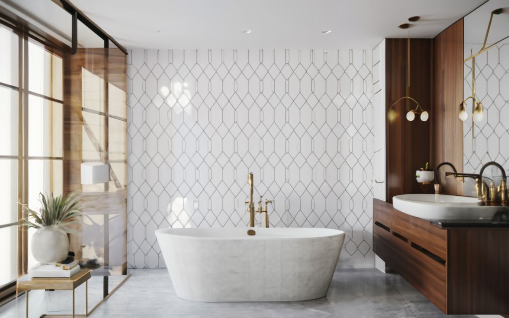 Minimalist Bathroom Wallpaper