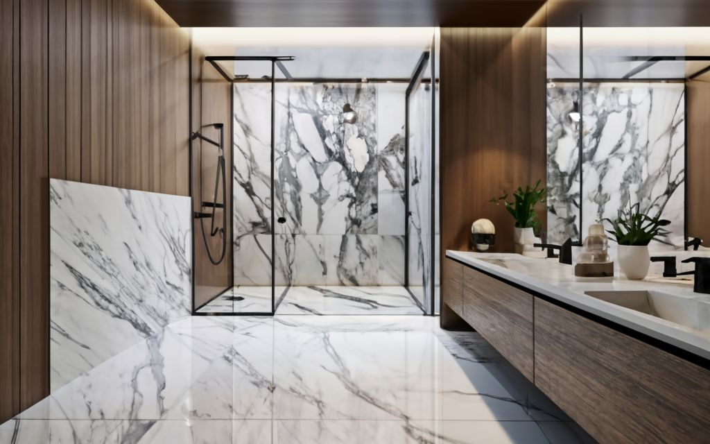 Mix marble tiles
