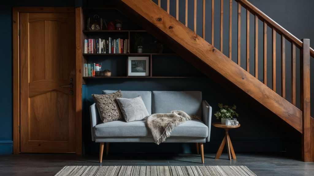 cozy and stylish room under the stairs