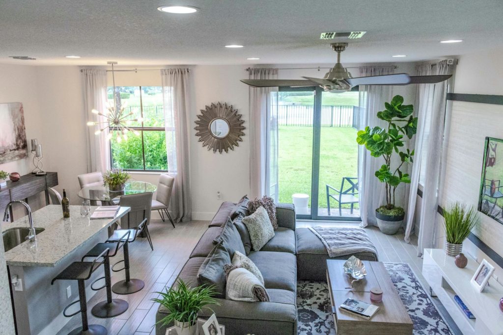 open-floor-plan-ideas-include-L-shaped-corner-sofa