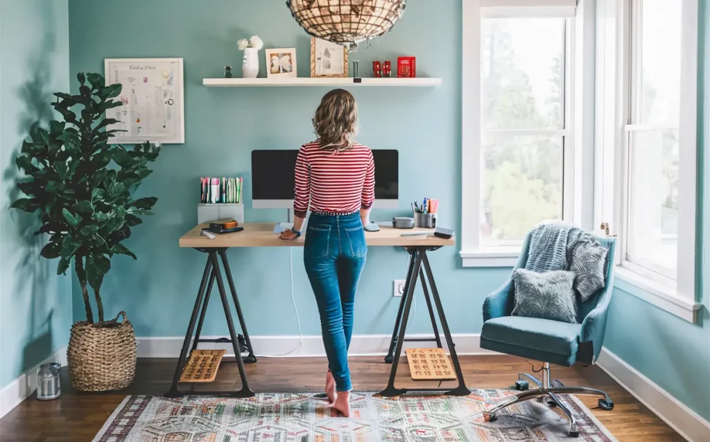 Height-Adjustable Home Office Table