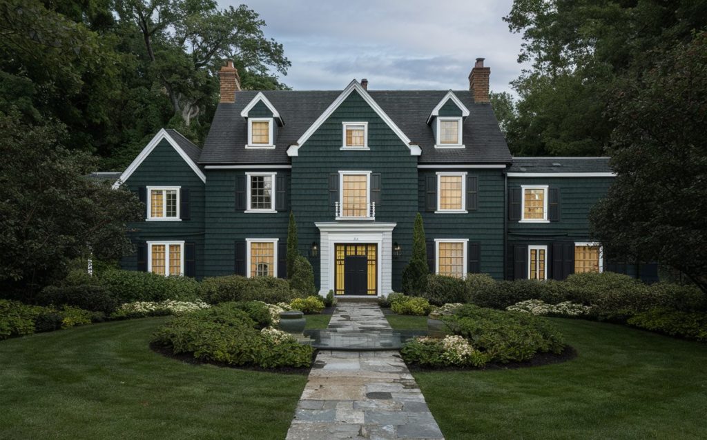 Home with Earthy Tones and Dark Paint Colors
