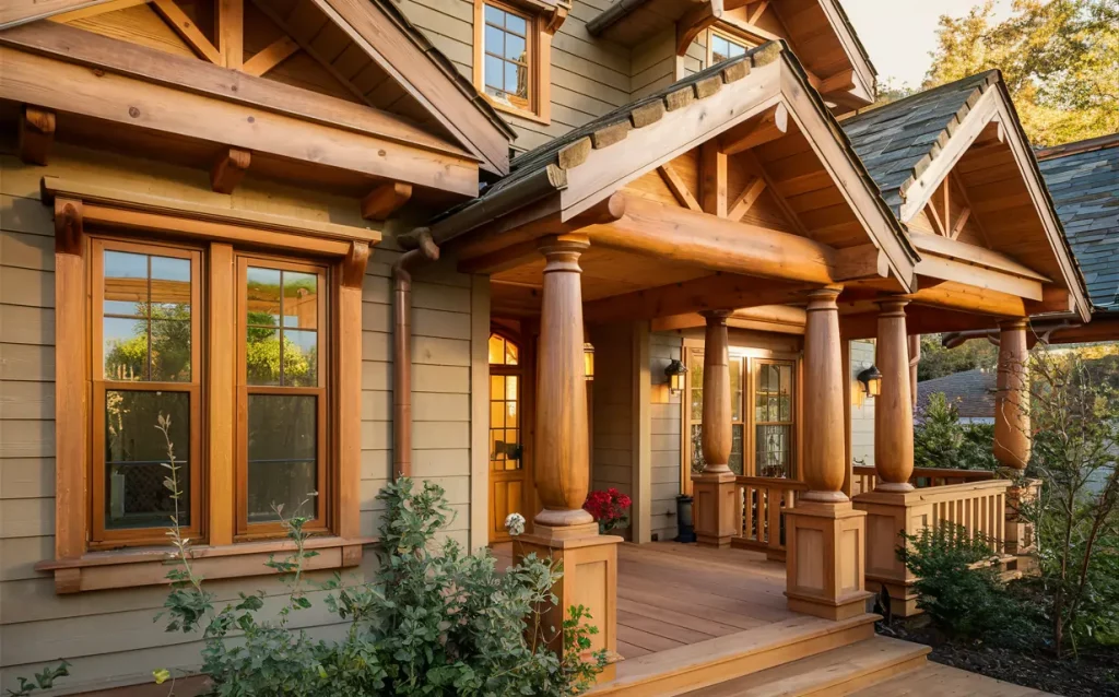 Home with Wooden Accents