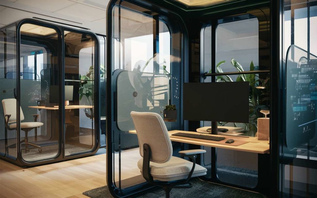office desk with computer and chair