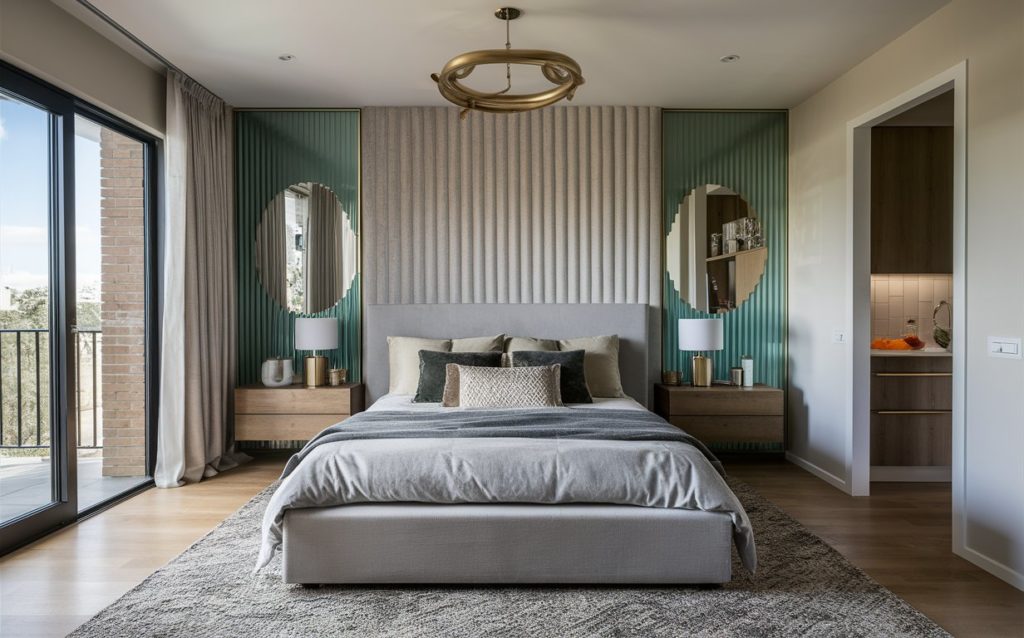 Paneling in the bedroom