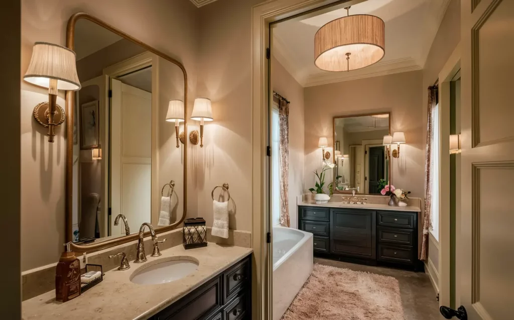 wall sconces for powder bathroom