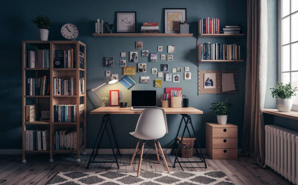 Teen bedroom with learning table