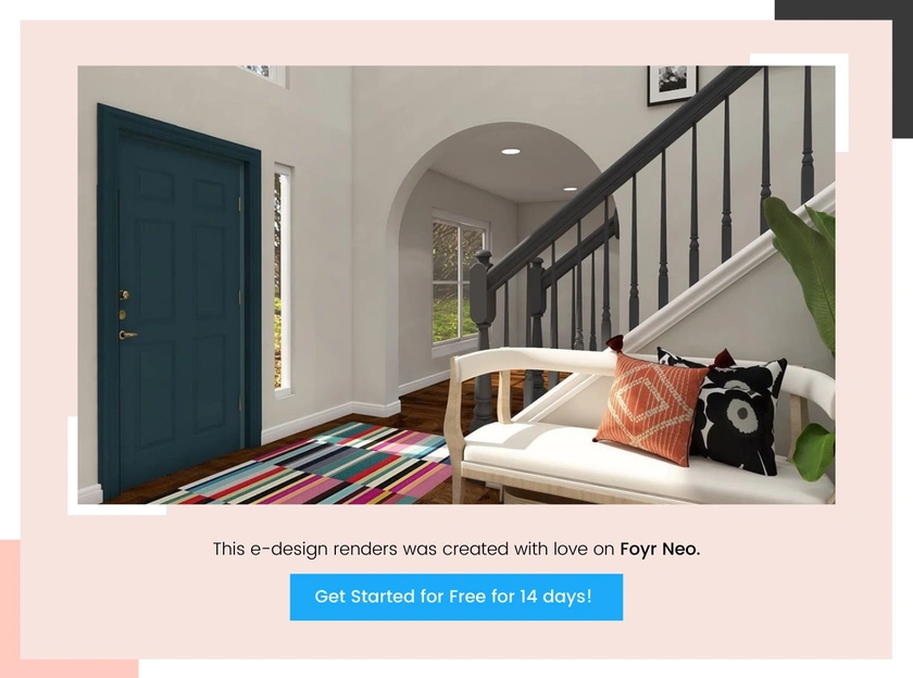 Foyr helps you create fascinating stair designs for interior design projects. 