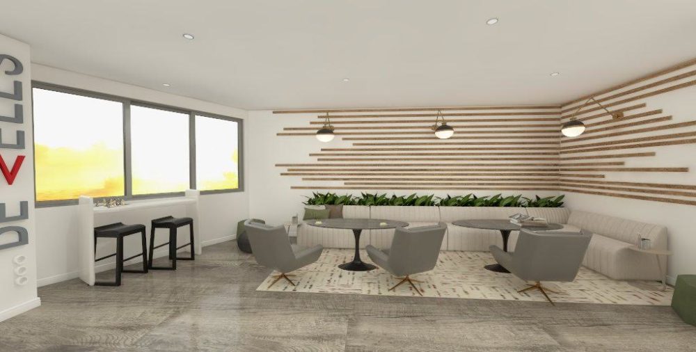 Office space design created with Foyr Neo, featuring modern, open layouts and collaborative community hubs