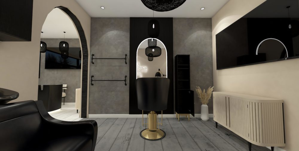 Complete salon redesign project files highlighting new layout