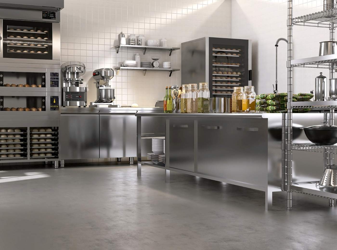 picture describing the commercial kitchen in any restraunt