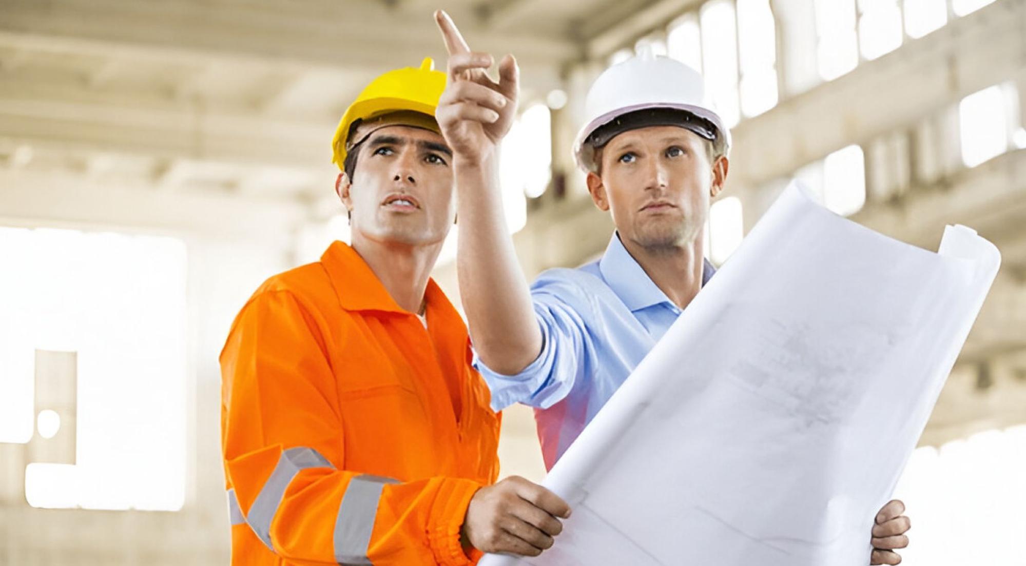 Contractor discussing construction quote templates