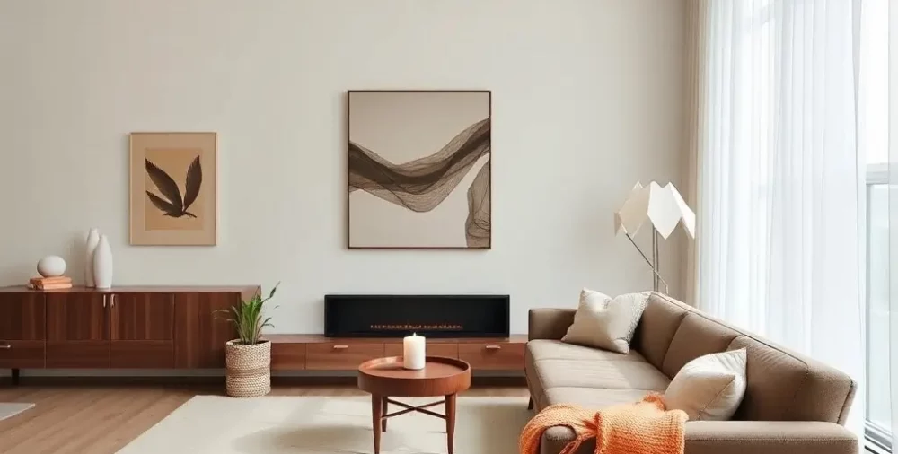 Warm Minimalist interior with neutral tones