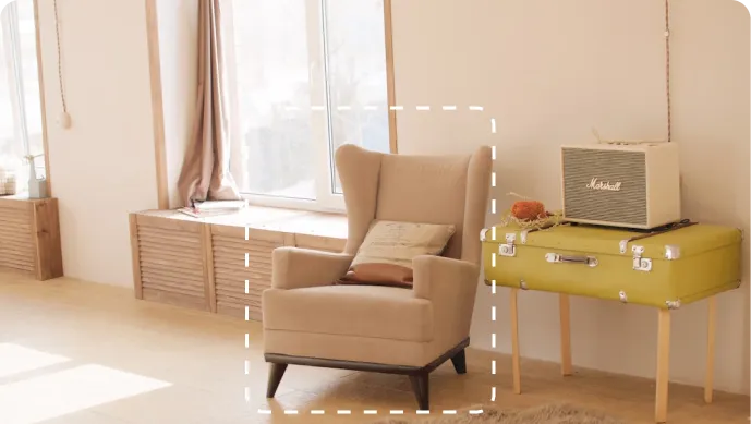 replace objects in your space with AI prompts